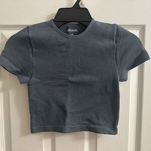 Wild Fable Women's Juniors Short Sleeve Baby T-Shirt Dark Blue/Gray Size XS